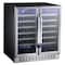 Edgestar BuiltIn 30 Inch Wide 56 Bottle Capacity French Door Wine Cooler with Door Locks CWR5631FD - alternate 1